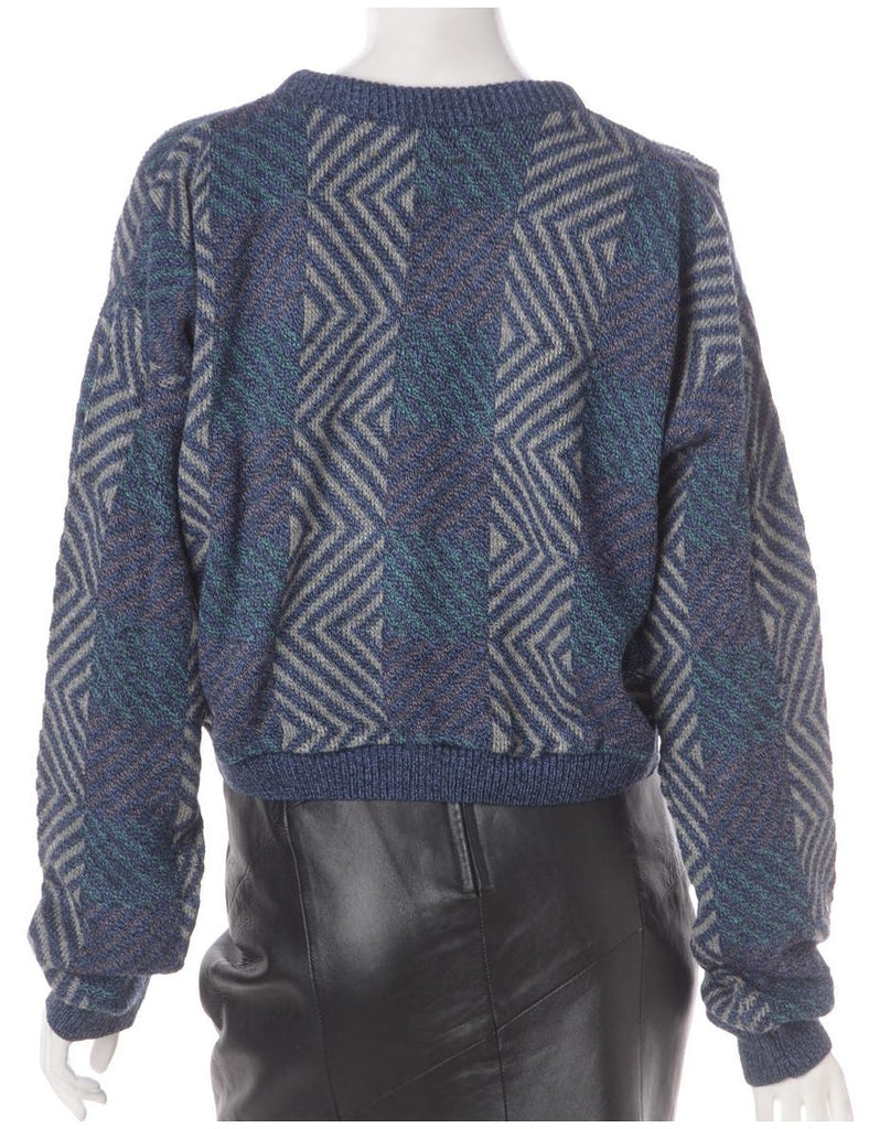 Beyond Retro Label Label Graphic Pattern Cropped Jumper