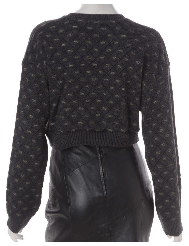 Beyond Retro Label Label Graphic Pattern Cropped Jumper