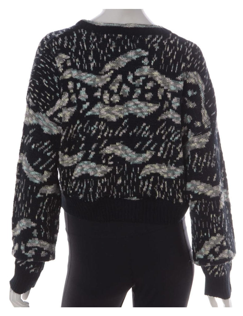 Beyond Retro Label Label Graphic Pattern Cropped Jumper