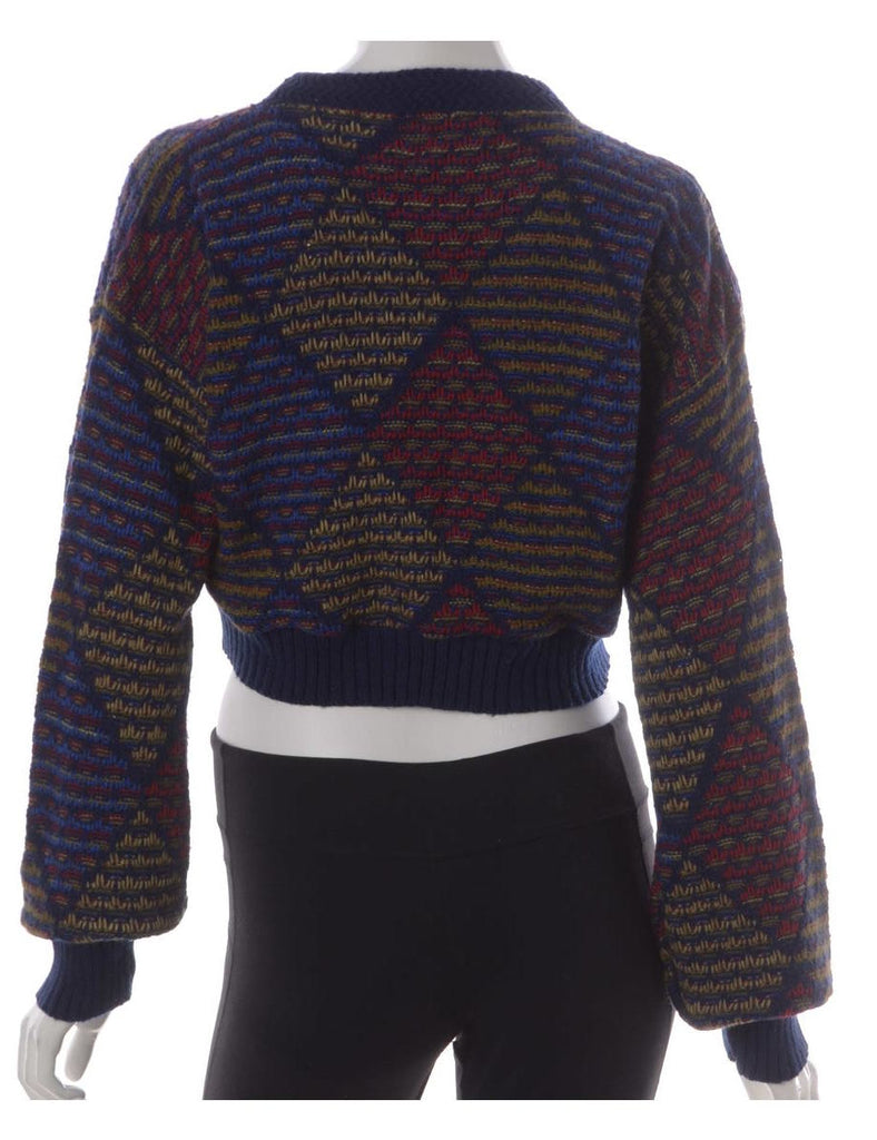 Beyond Retro Label Label Graphic Pattern Cropped Jumper
