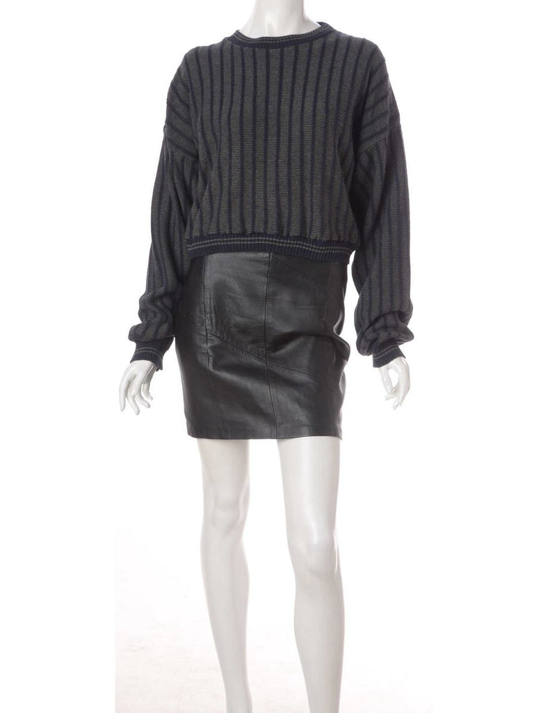 Beyond Retro Label Label Graphic Pattern Cropped Jumper