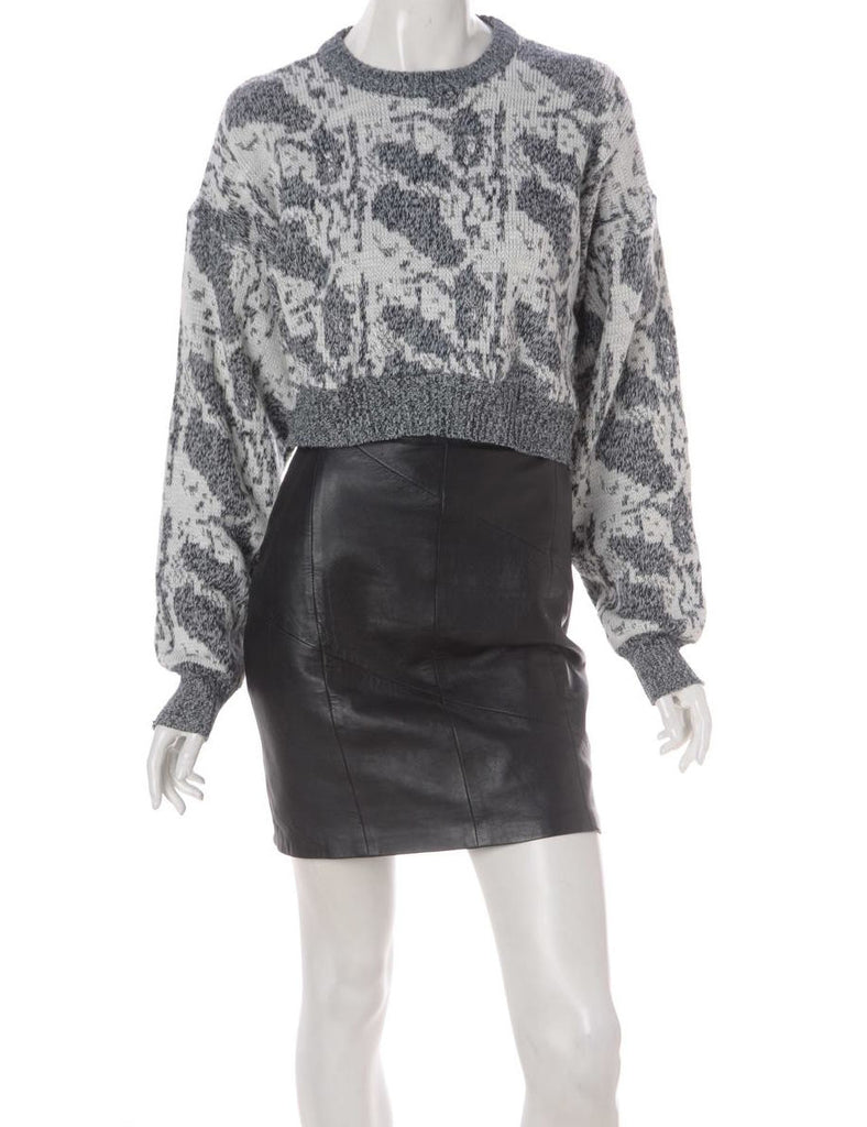 Beyond Retro Label Label Graphic Pattern Cropped Jumper