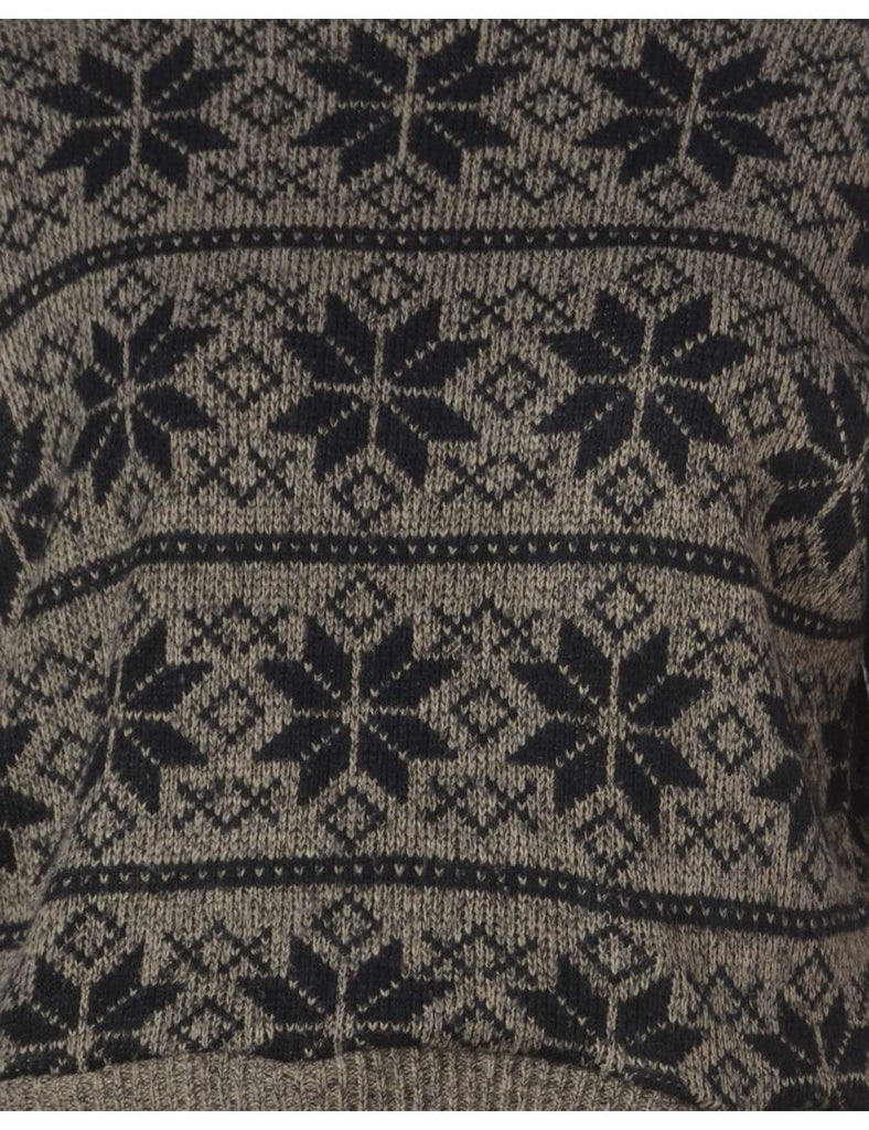 Beyond Retro Label Label Graphic Pattern Cropped Jumper