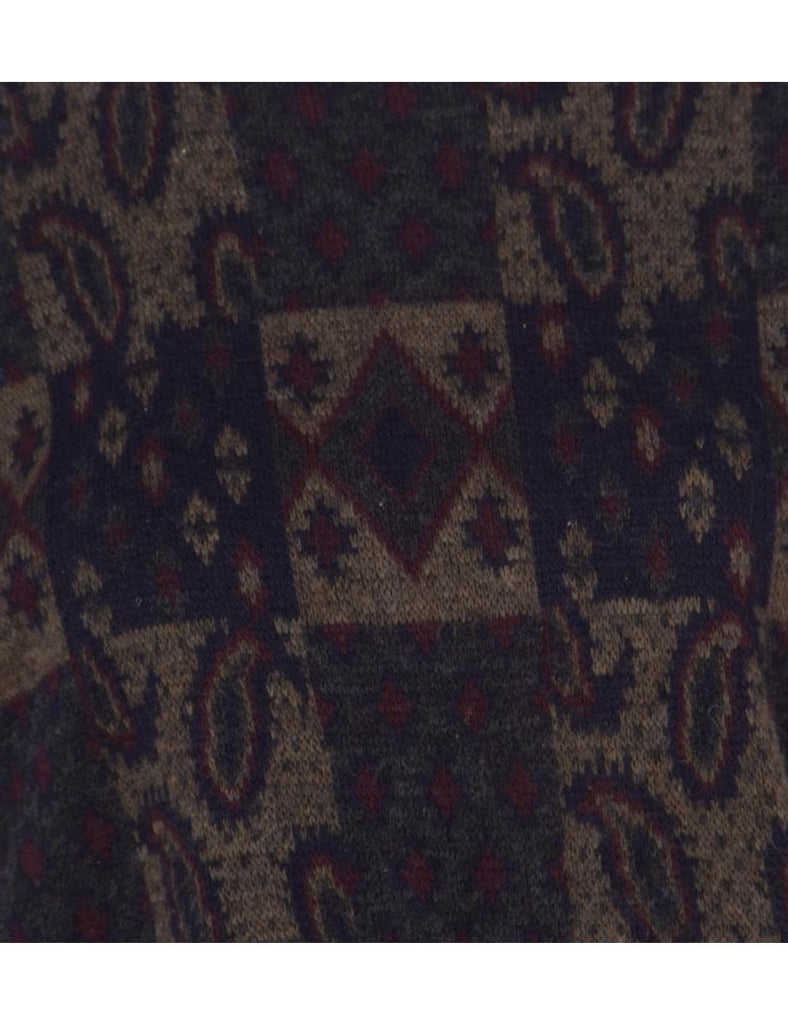 Beyond Retro Label Label Graphic Pattern Cropped Jumper