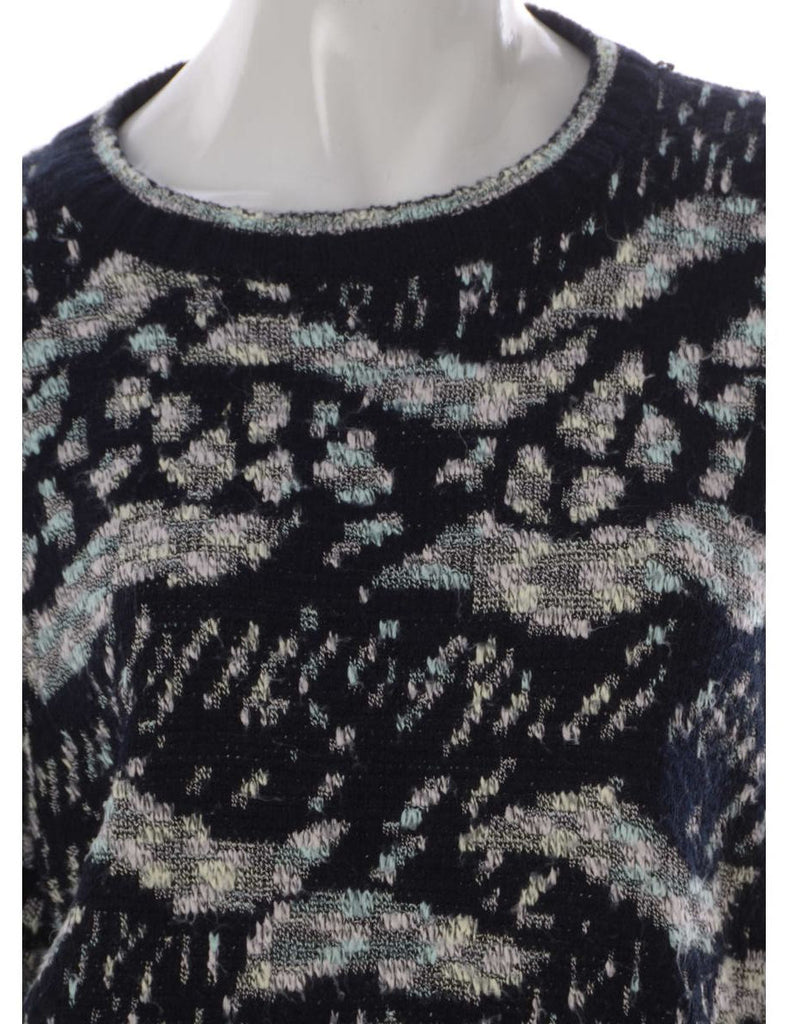 Beyond Retro Label Label Graphic Pattern Cropped Jumper