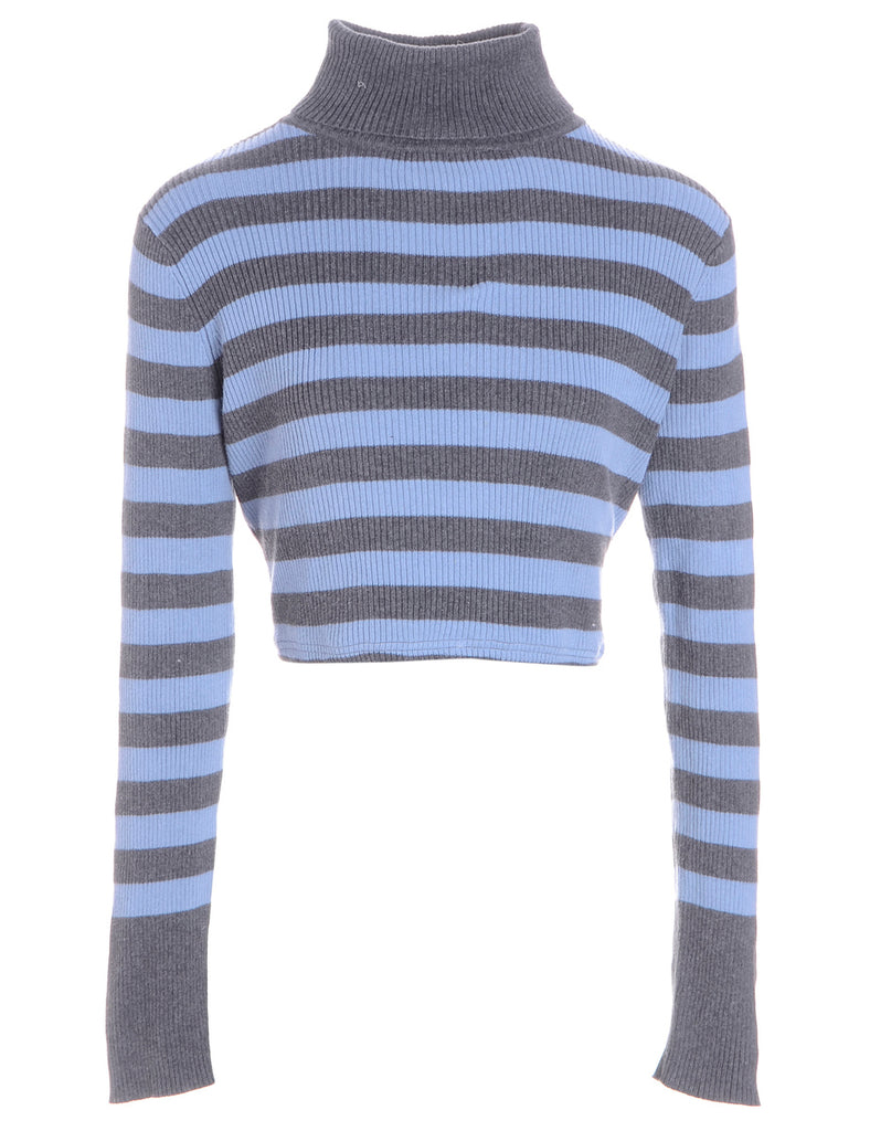 Beyond Retro Label Label Grey Cropped Ribbed Knit
