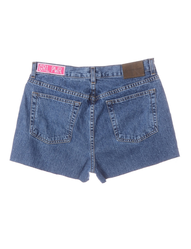 Beyond Retro Label Label GRL PWR Embroidered Denim Shorts