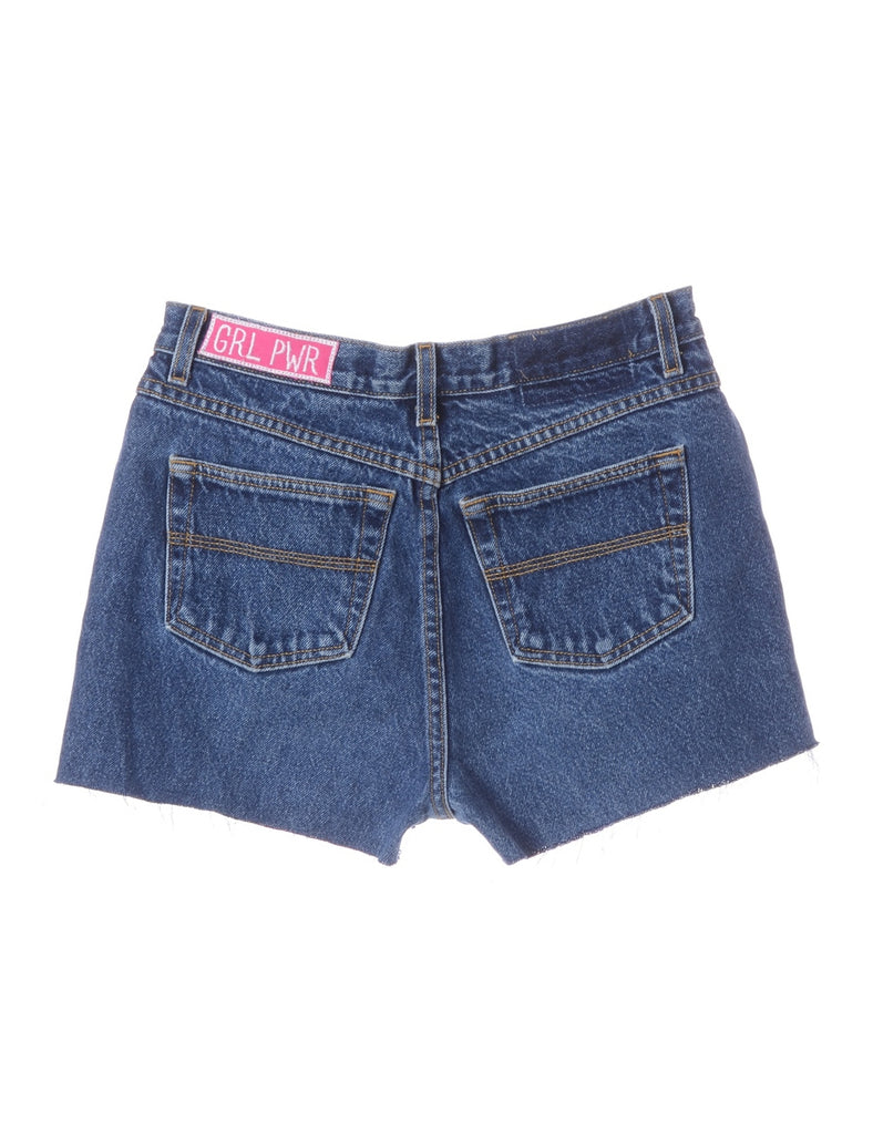 Beyond Retro Label Label GRL PWR Embroidered Denim Shorts