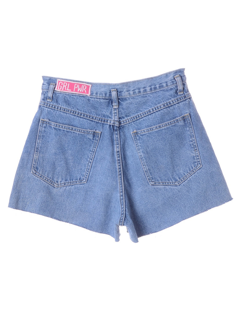 Beyond Retro Label Label GRL PWR Embroidered Denim Shorts