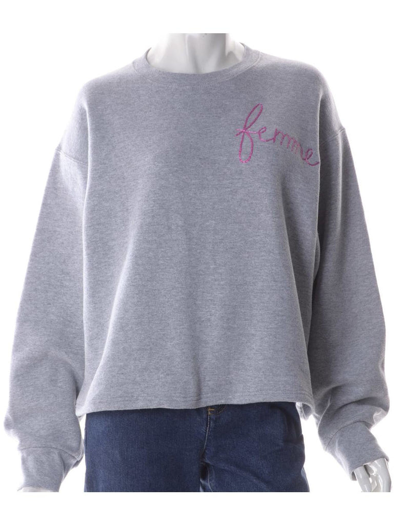 Beyond Retro Label Label Hand Embroidered Sweatshirt