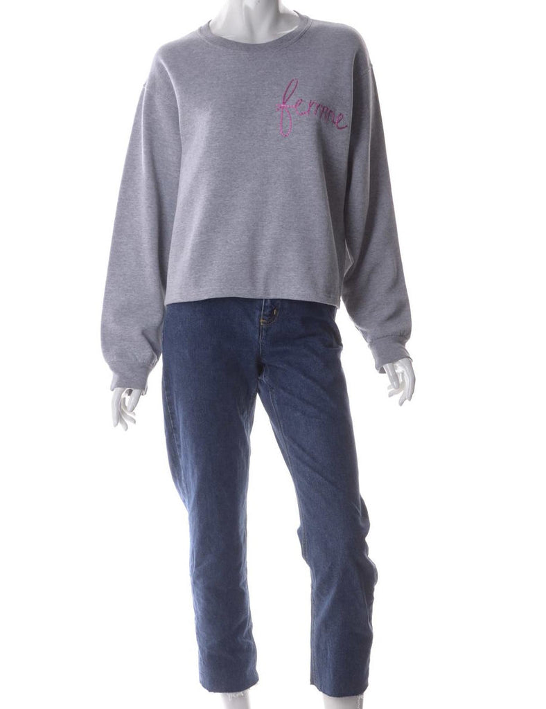 Beyond Retro Label Label Hand Embroidered Sweatshirt