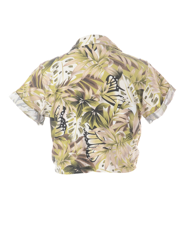 Beyond Retro Label Label Hawaiian Tie Front Shirt