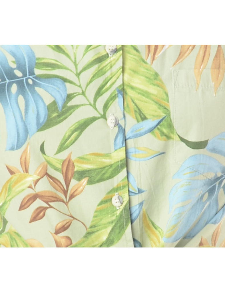 Beyond Retro Label Label Hawaiian Tie Front Shirt