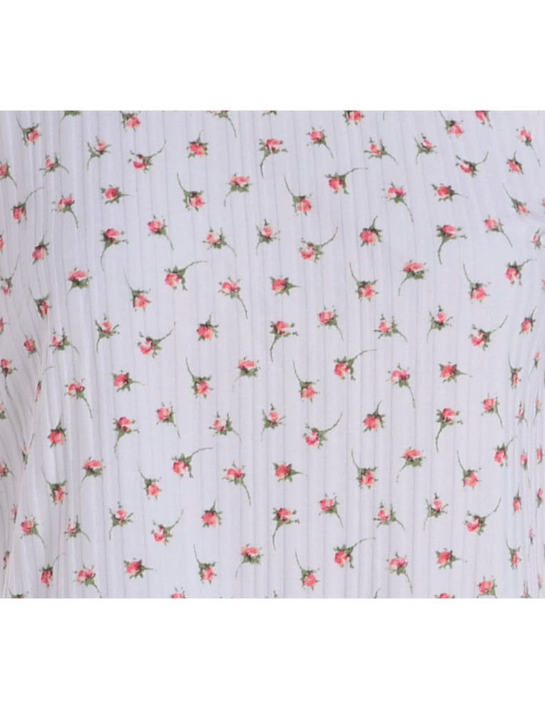 Beyond Retro Label Label High Neck Crop Jersey Top