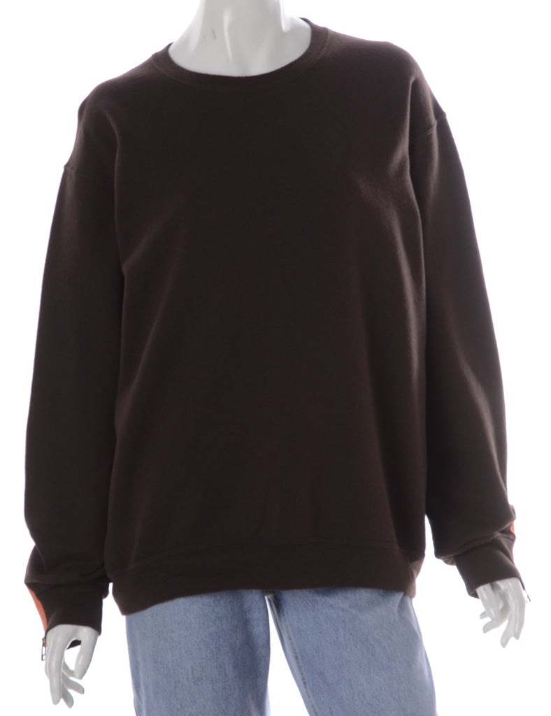 Beyond Retro Label Label Hunter Zip Sleeve Sweatshirt