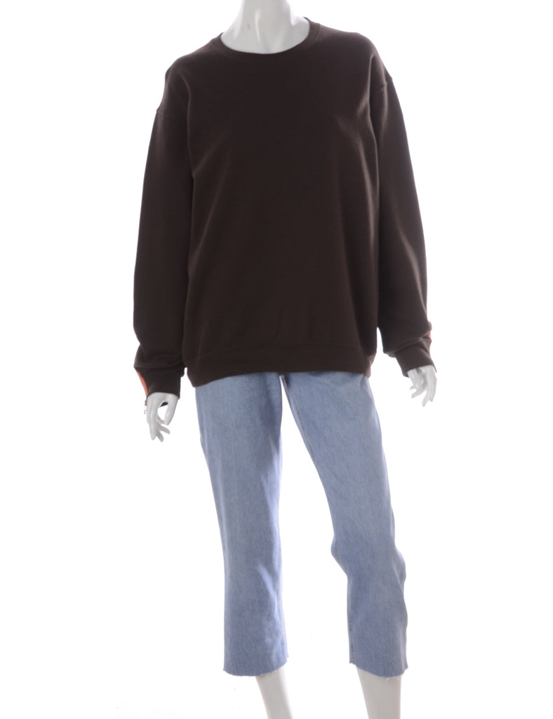 Beyond Retro Label Label Hunter Zip Sleeve Sweatshirt