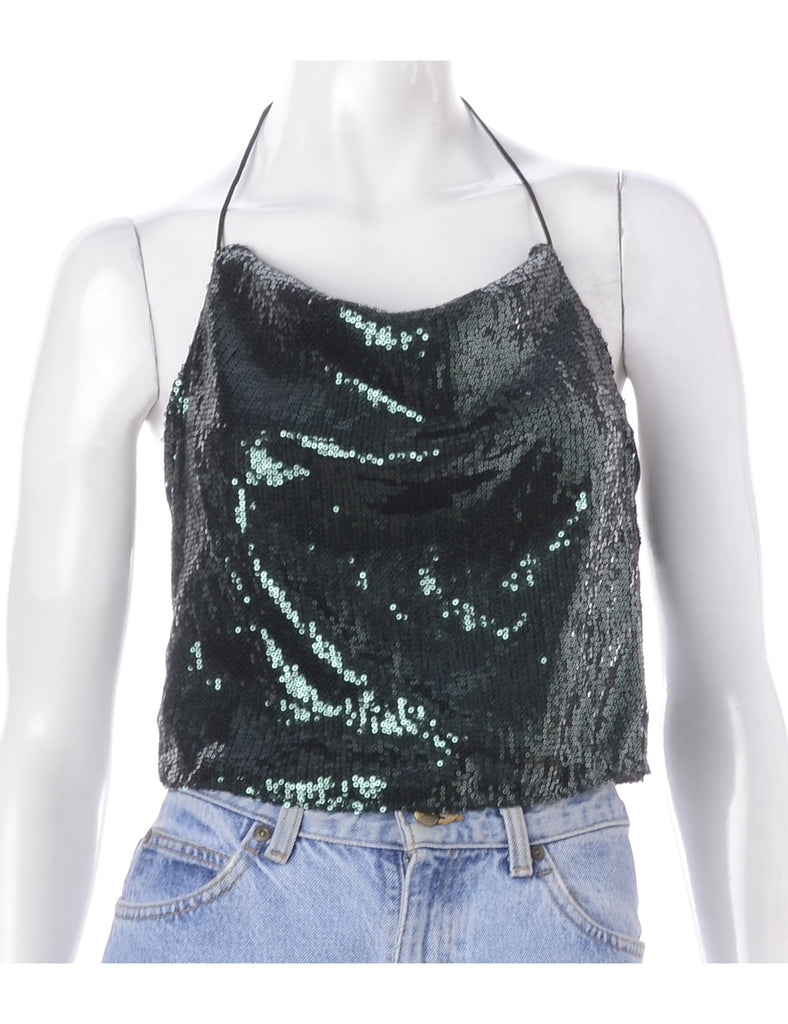Beyond Retro Label Label Izzy Sequin Drape Top
