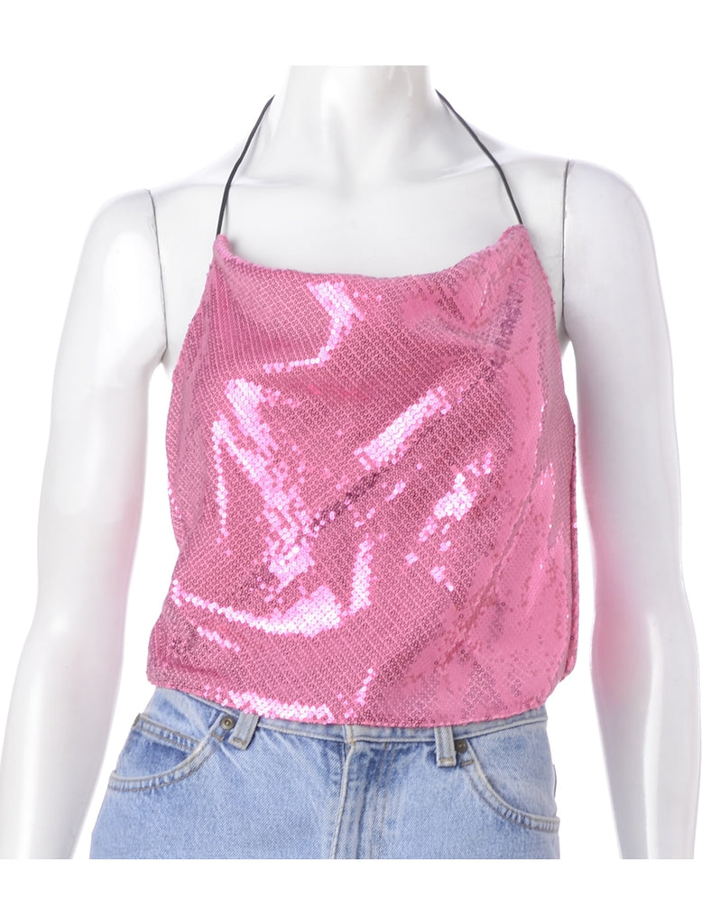 Beyond Retro Label Label Izzy Sequin Drape Top