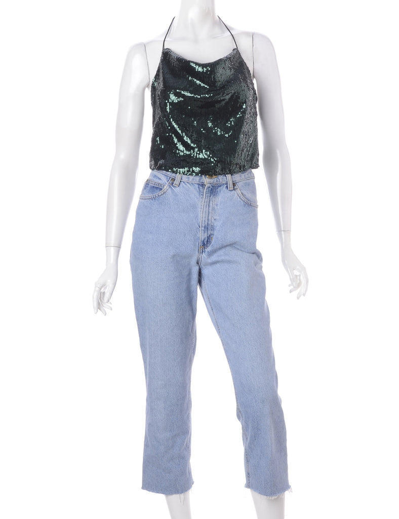 Beyond Retro Label Label Izzy Sequin Drape Top