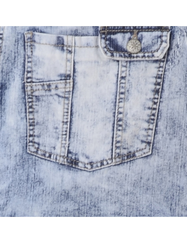 Beyond Retro Label Label Jackie Cropped Denim Dungarees