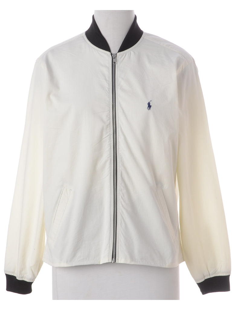 Beyond Retro Label Label Jamie Branded Straight Hem Bomber Jacket