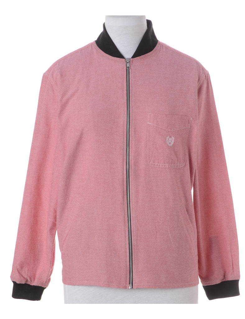Beyond Retro Label Label Jamie Branded Straight Hem Bomber Jacket