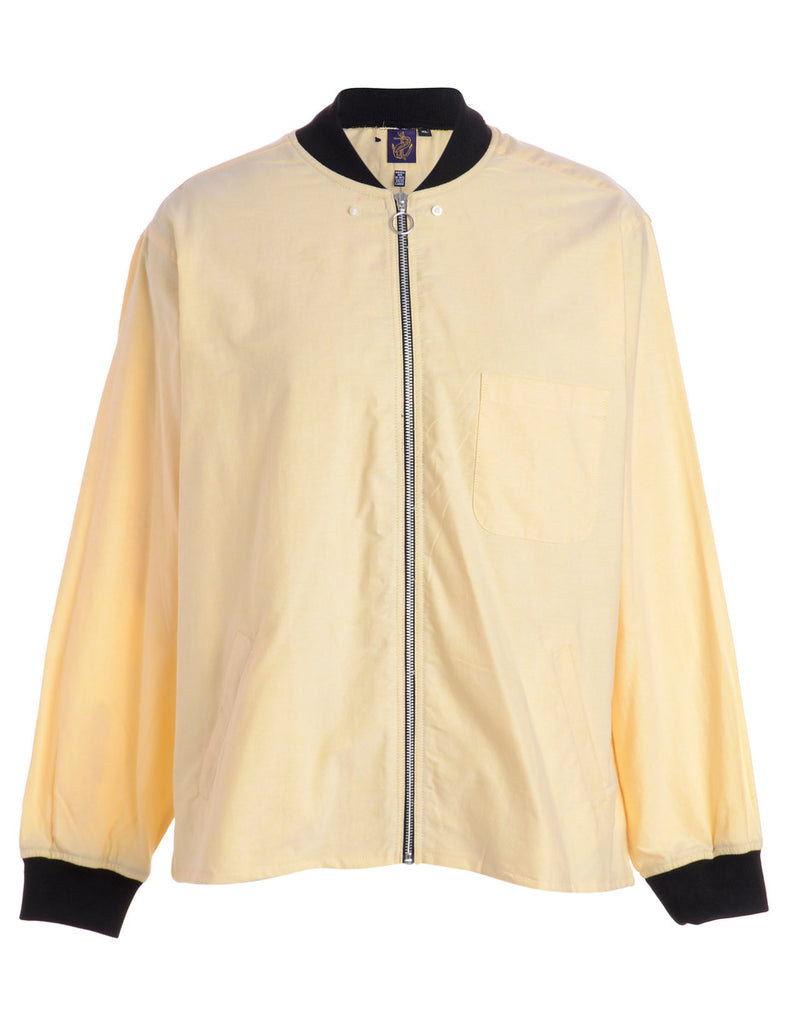 Beyond Retro Label Label Jamie Branded Straight Hem Bomber Jacket