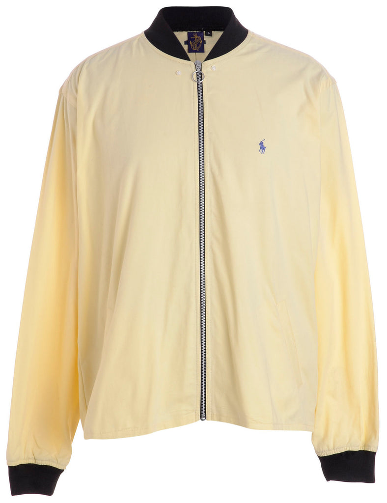 Beyond Retro Label Label Jamie Branded Straight Hem Bomber Jacket
