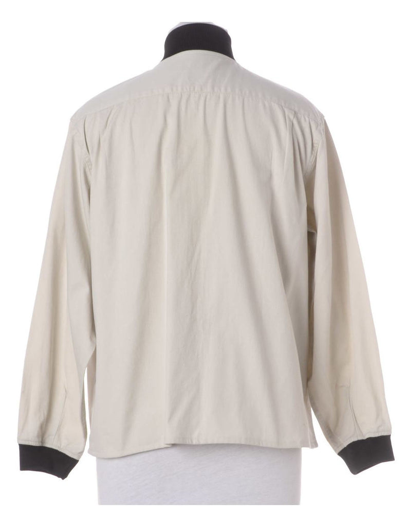 Beyond Retro Label Label Jamie Branded Straight Hem Bomber Jacket