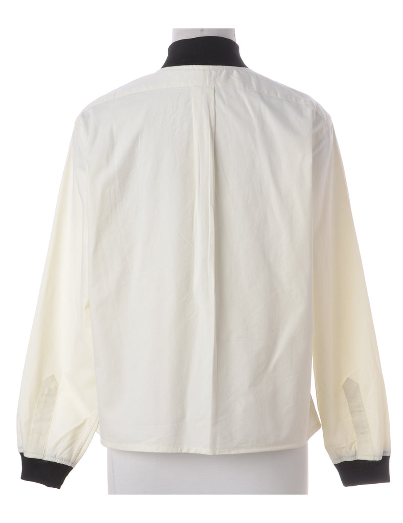 Beyond Retro Label Label Jamie Branded Straight Hem Bomber Jacket