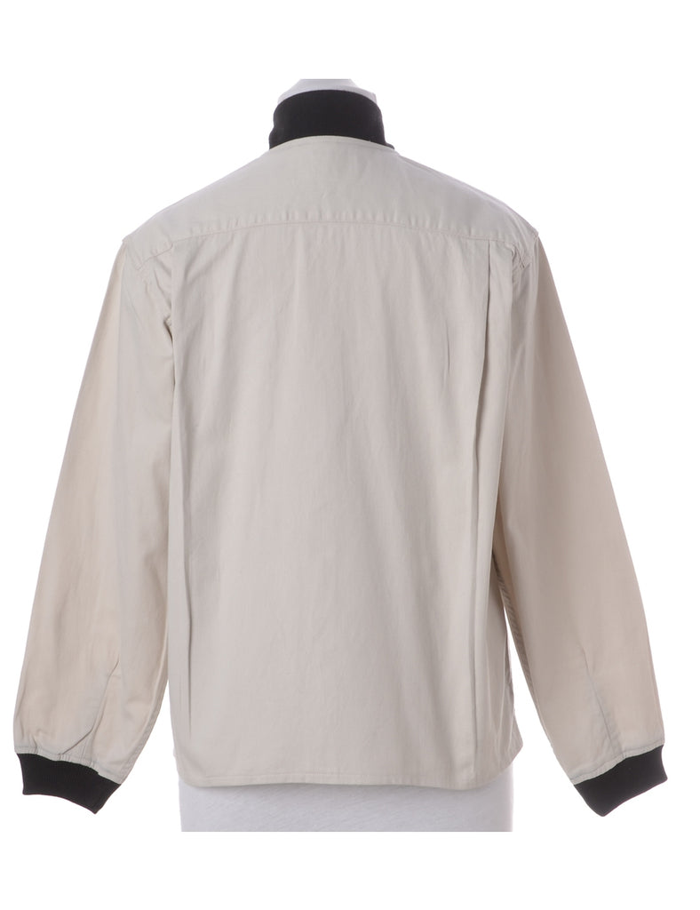Beyond Retro Label Label Jamie Branded Straight Hem Bomber Jacket