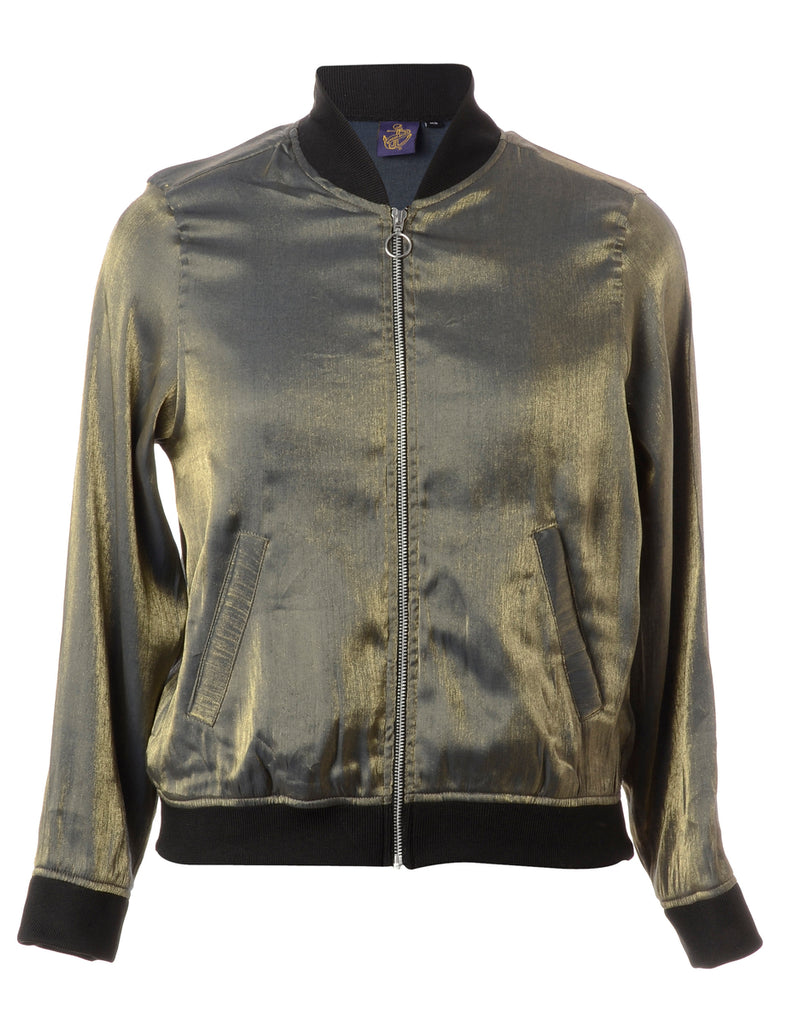 Beyond Retro Label Label Josie Blouse Bomber With Rib