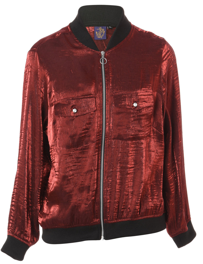 Beyond Retro Label Label Josie Blouse Bomber With Rib