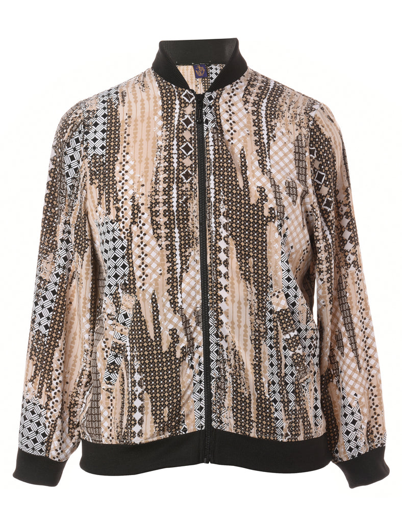 Beyond Retro Label Label Josie Blouse Bomber With Rib
