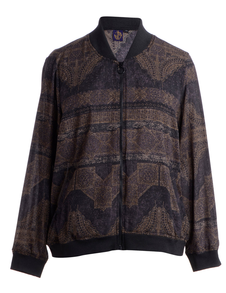 Beyond Retro Label Label Josie Blouse Bomber With Rib