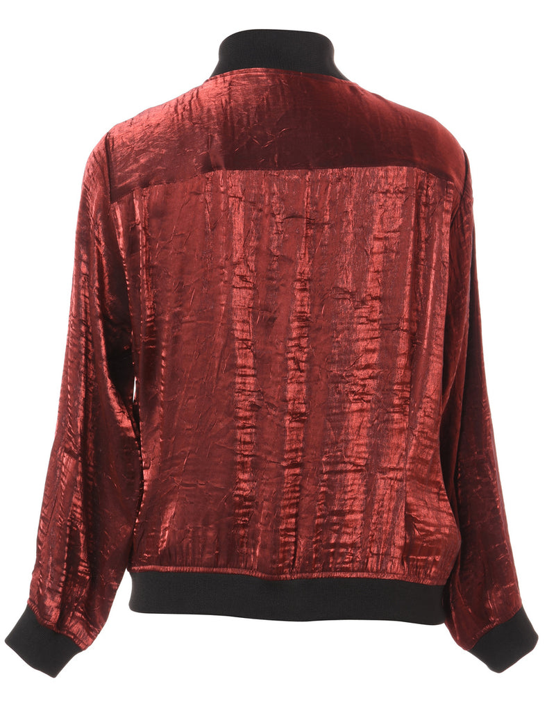 Beyond Retro Label Label Josie Blouse Bomber With Rib