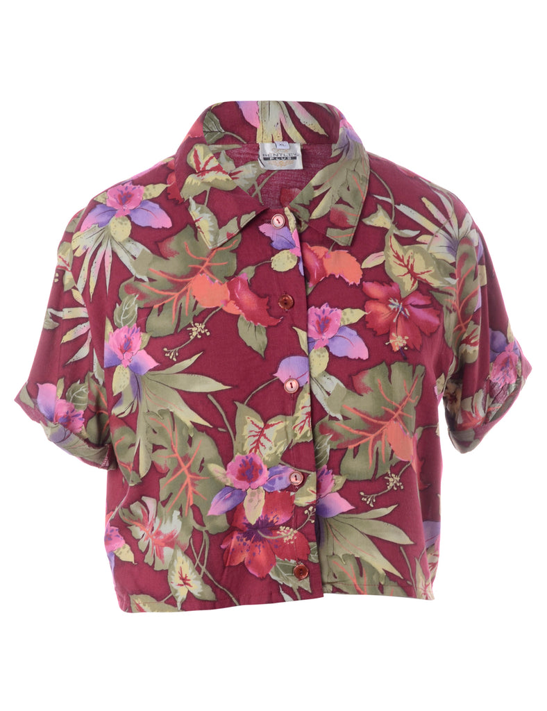 Beyond Retro Label Label Juliet Cropped Hawaiian Shirt