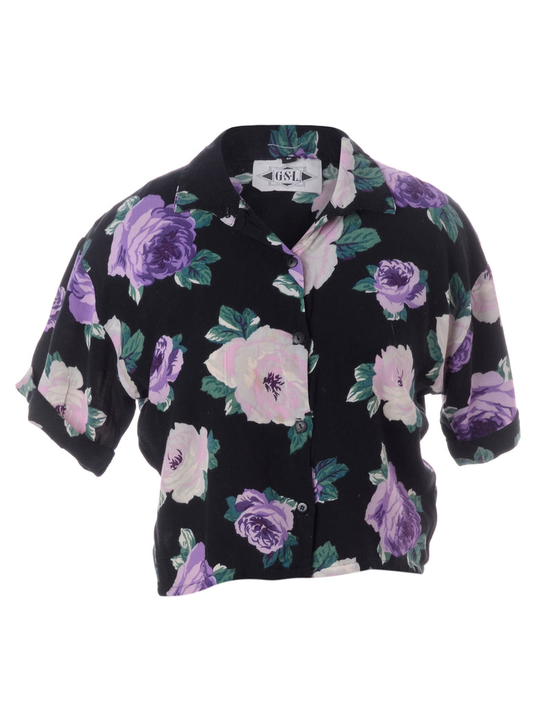 Beyond Retro Label Label Juliet Cropped Hawaiian Shirt