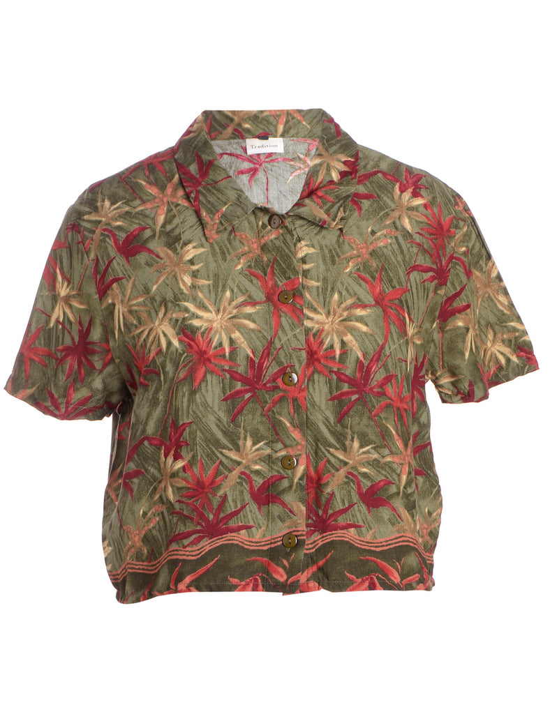 Beyond Retro Label Label Juliet Cropped Hawaiian Shirt
