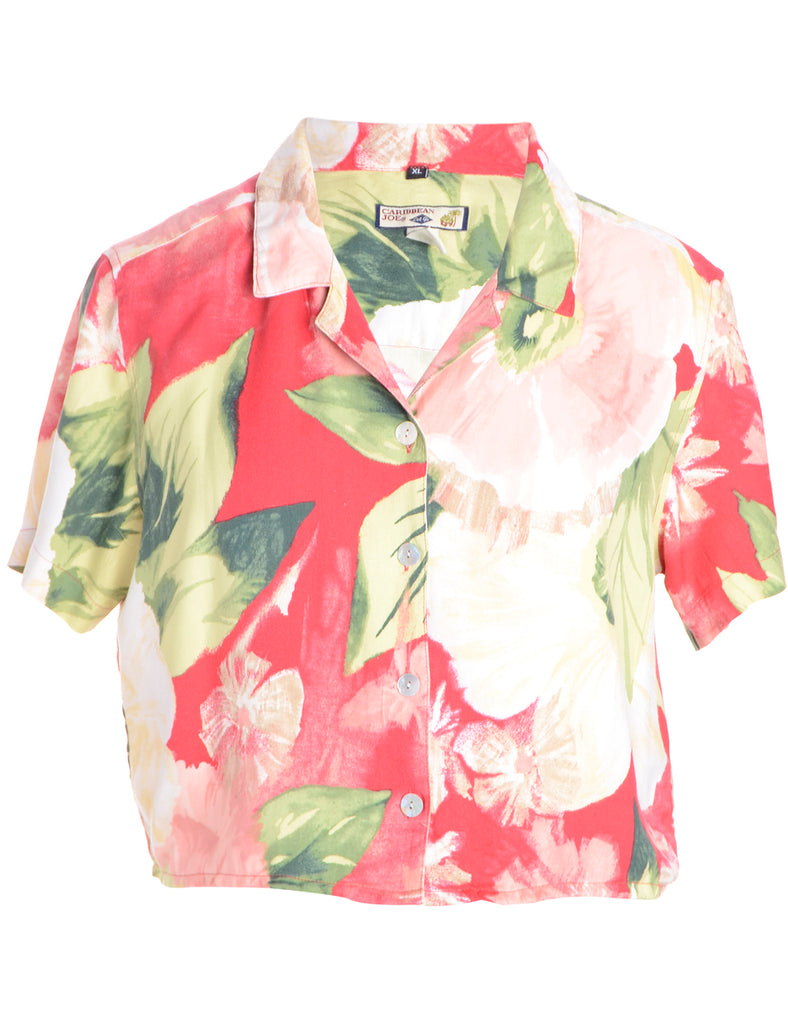 Beyond Retro Label Label Juliet Cropped Hawaiian Shirt