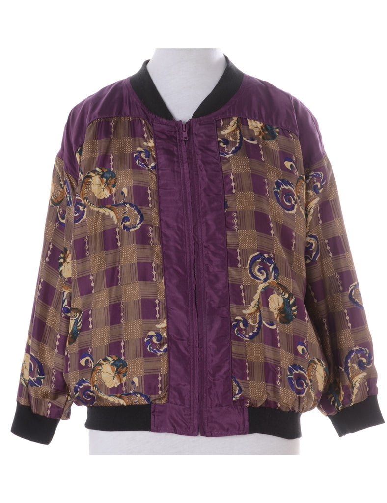 Beyond Retro Label Label Kay Bomber Patterned Jacket