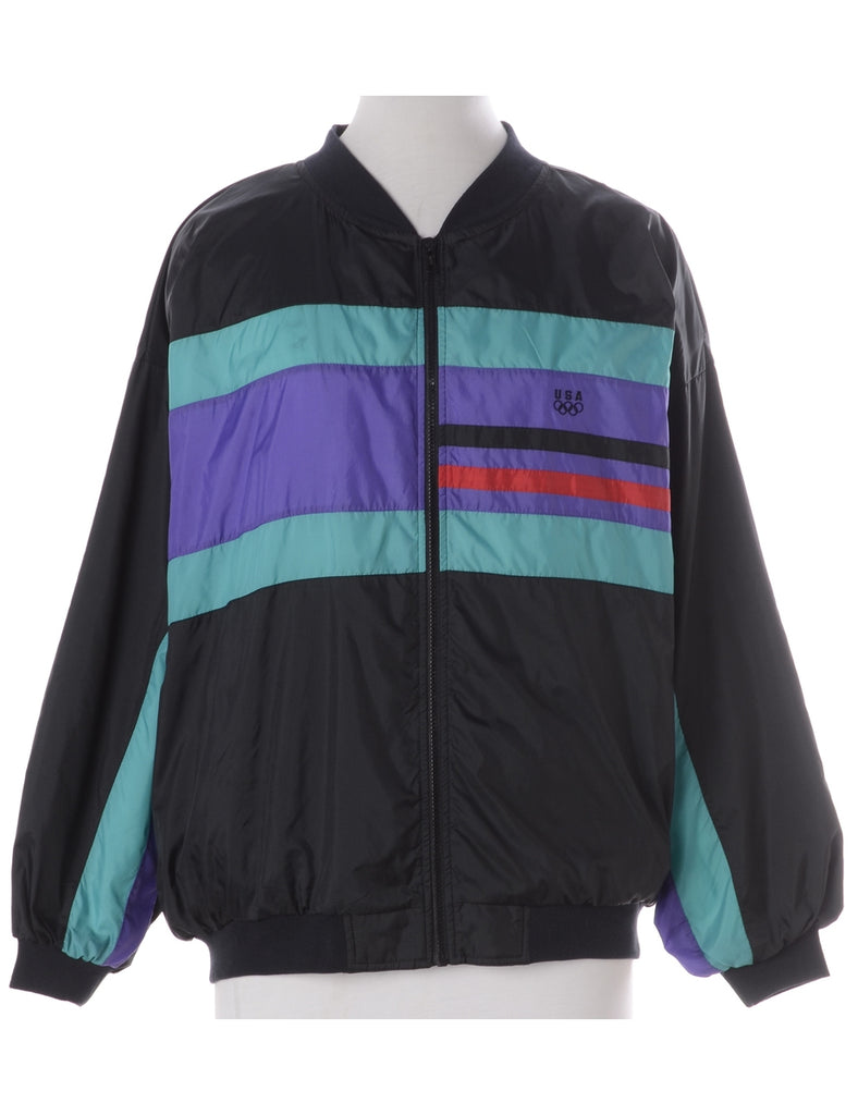 Beyond Retro Label Label Kay Bomber Patterned Jacket