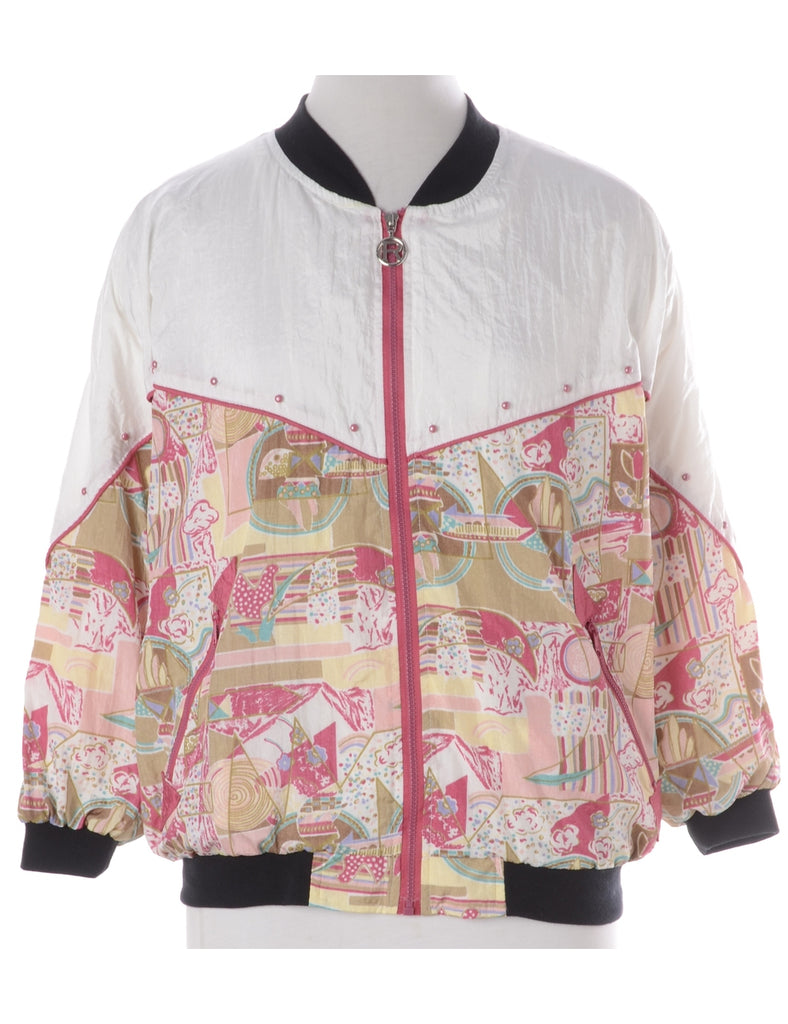 Beyond Retro Label Label Kay Bomber Patterned Jacket