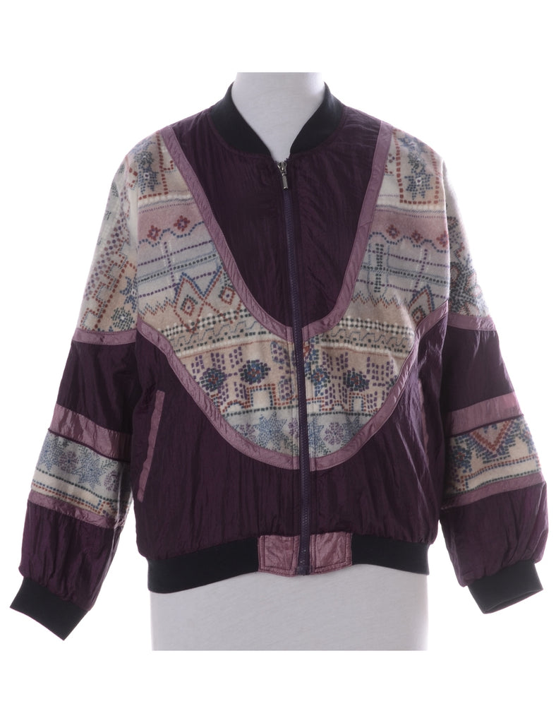 Beyond Retro Label Label Kay Bomber Patterned Jacket