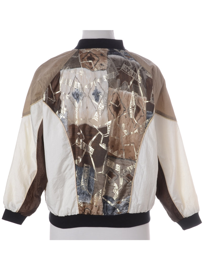 Beyond Retro Label Label Kay Bomber Patterned Jacket