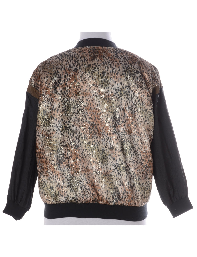 Beyond Retro Label Label Kay Bomber Patterned Jacket
