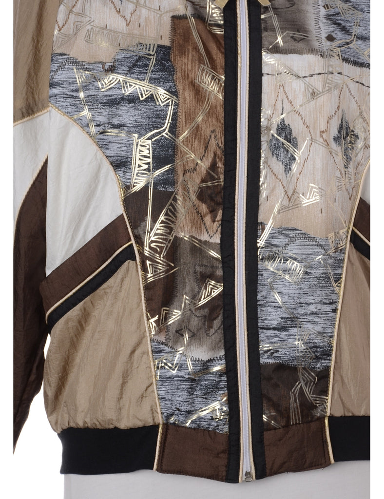 Beyond Retro Label Label Kay Bomber Patterned Jacket