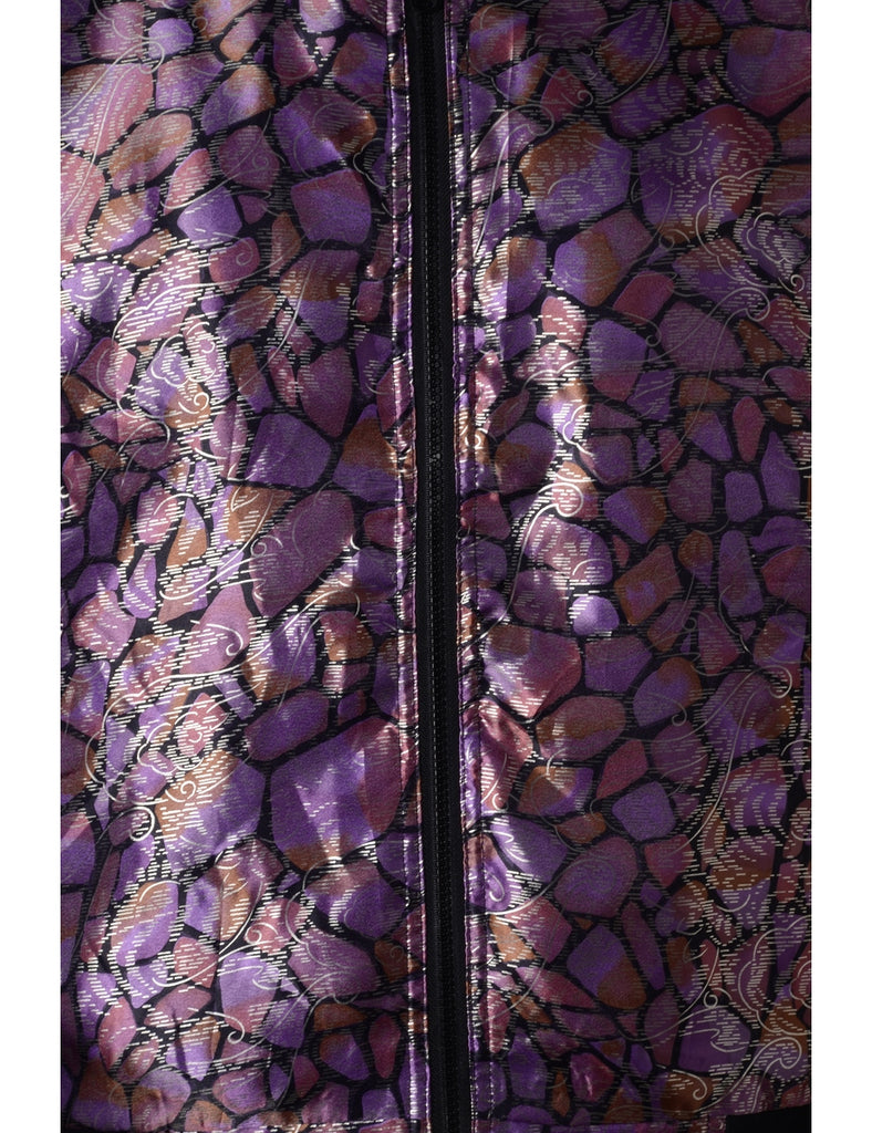 Beyond Retro Label Label Kay Bomber Patterned Jacket