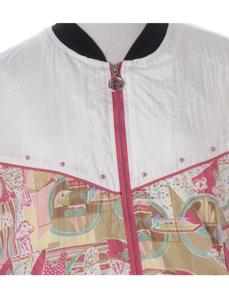 Beyond Retro Label Label Kay Bomber Patterned Jacket