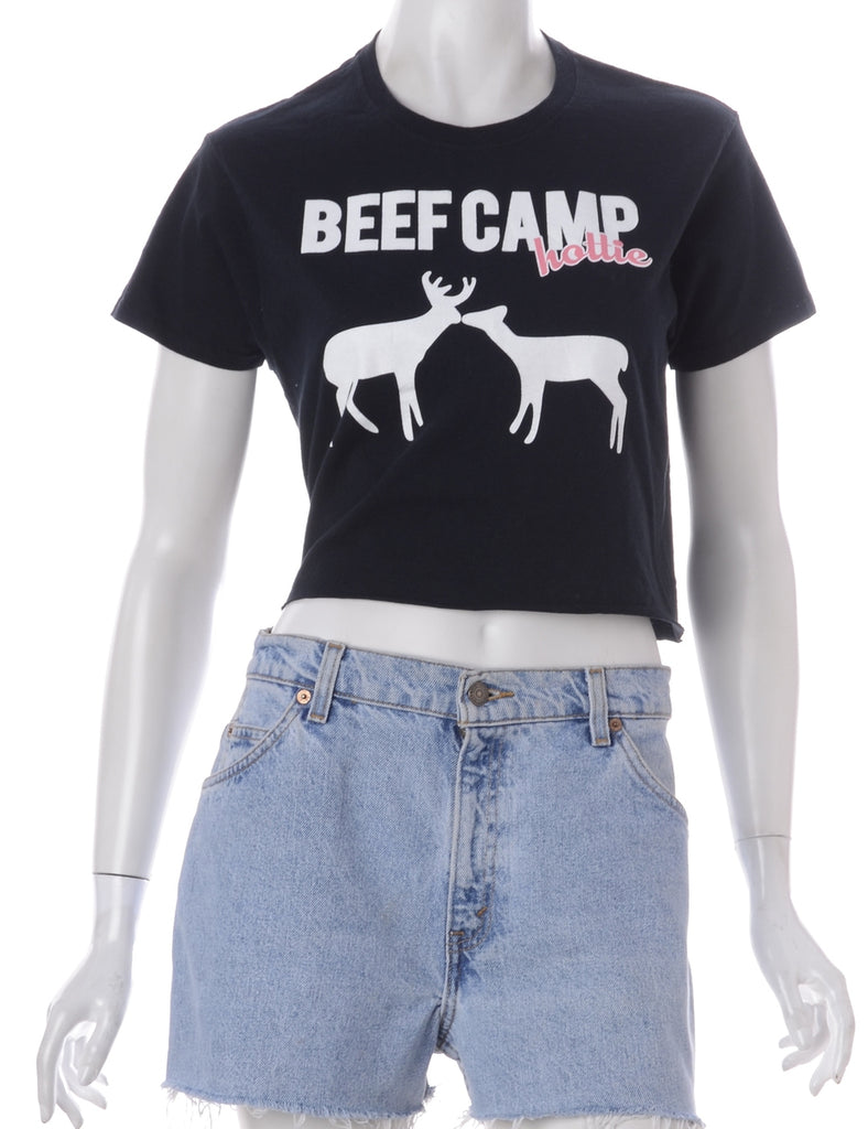 Beyond Retro Label Label Kim Printed Cropped Tee
